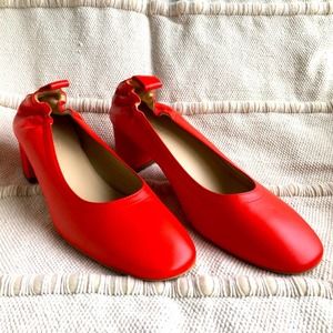 Everlane Red Day Heels size 9.5